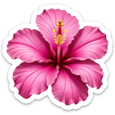 hibiscus flower pink sticker