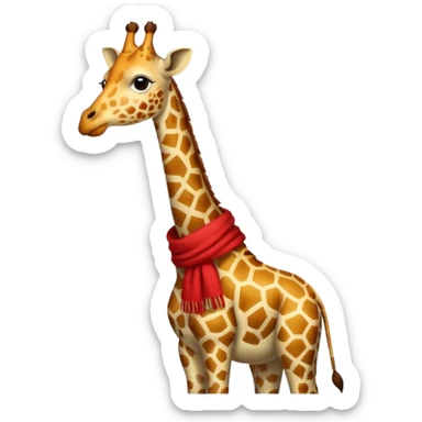 Giraffe with red Scarves sticker