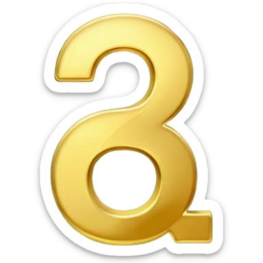 number 6 in golden and green shadows sticker