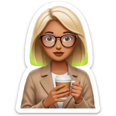 Woman with coffee , coffe shop with  neon glow, Midnight Wander. negative transparency . sticker