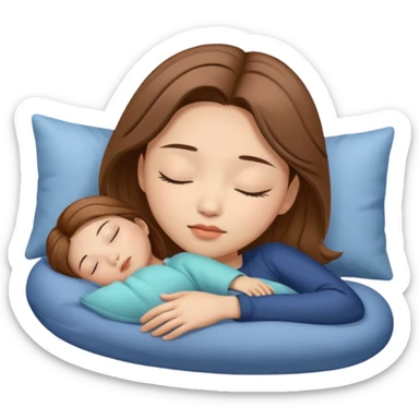 стильной девушки с русыми волосами азиатки белой кожей спит  sticker