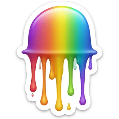 dripping rainbow sticker
