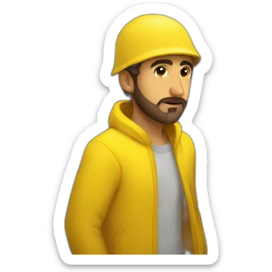 Armenian men in yellow clothing in public trasnport sticker