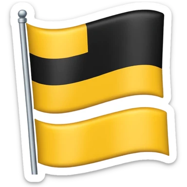 Faz uma bandeira com preto em cima e em baixo coloca amarelo sticker