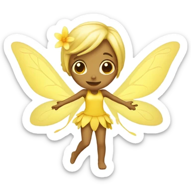 Yellow fairy sticker