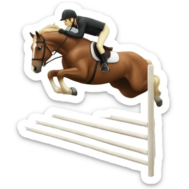 Horse over a Jump sticker