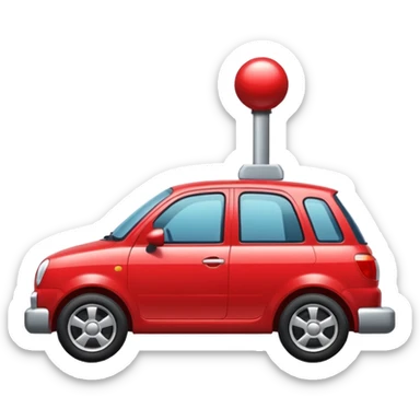 car with towbar sticker