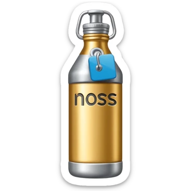 bombona de nitro con un cartelito que ponga NOS sticker