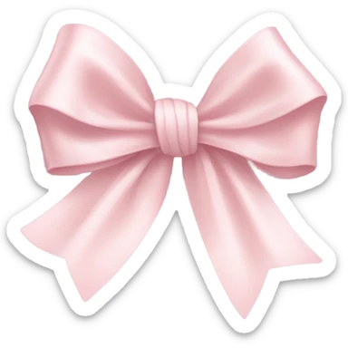 light pink ribbon bow sticker