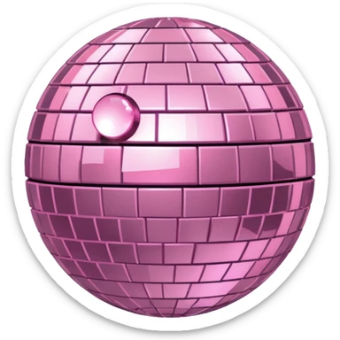 light pink disco ball sticker
