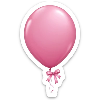 pink flower, pink balloon, pink candy sticker