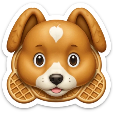 Doggy waffle sticker