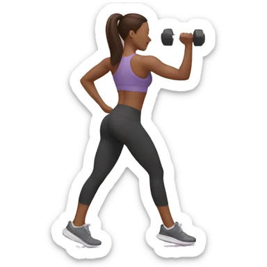woman workout sticker