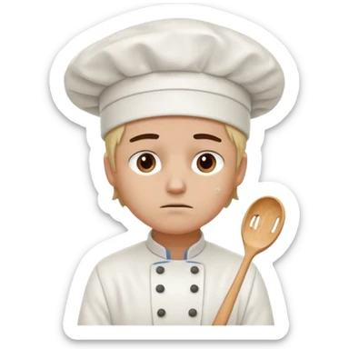 Cringe overworked pastry chef sticker