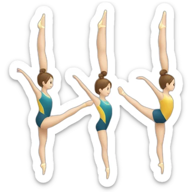 Gymnastique rythmique ruban sticker