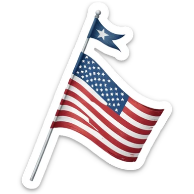 upside down American flag, distress signal sticker