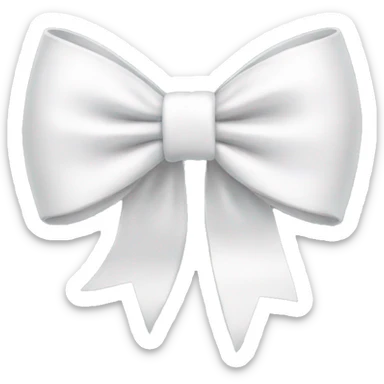 White bow sticker
