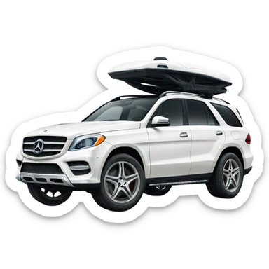 White Mercedes suv sticker