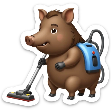 boar vacuums with a vacuum cleaner sticker