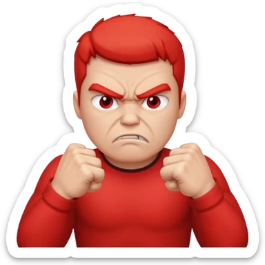 Super angry like you’re about to explode sticker