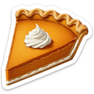 A slice of pumpkin pie sticker