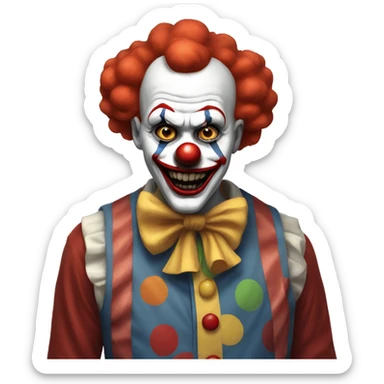art of clown horror sticker