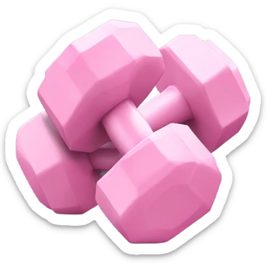 soft pink dumbell sticker