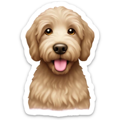 Labradoodle Christmas dog pink nose sticker