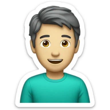 tv emoji using teal color sticker