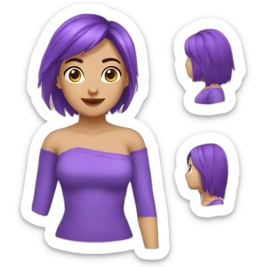 девушка аниме sticker