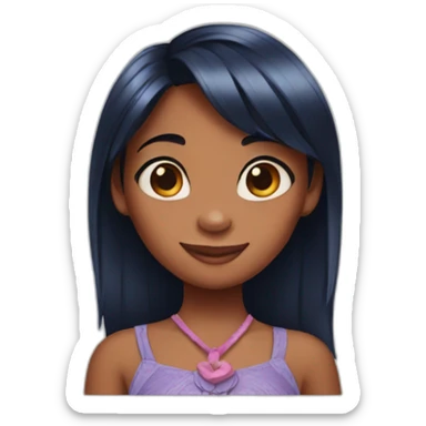 Lilo and Stitch black girl sticker