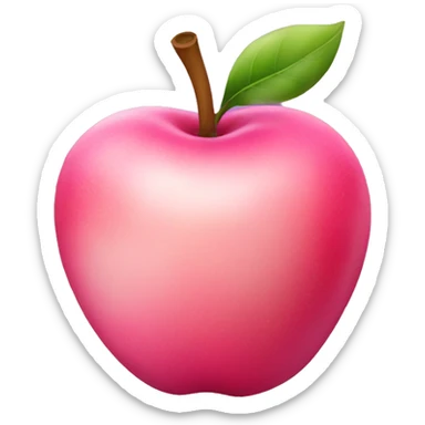 Pink apple sticker