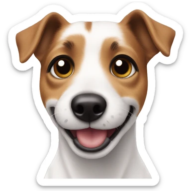 Jack Russel terrier girl happy sticker