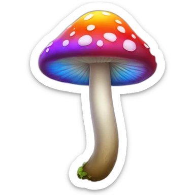 rainbow-mushroom sticker