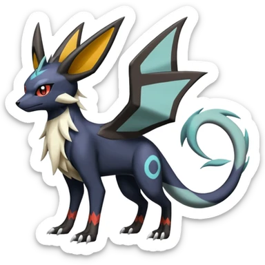  Nargacuga-Umbreon-Noivern-Silvally-Pokémon-Fakémon-fusion (full body) sticker