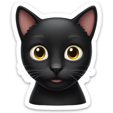 Black cat  sticker