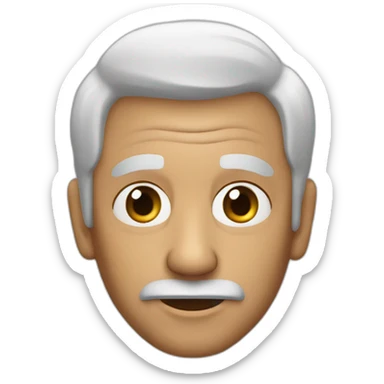 Abuelo con nieta pelo oscuro sticker