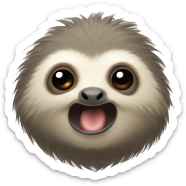 Rat sloth emoji with questionable impression  sticker