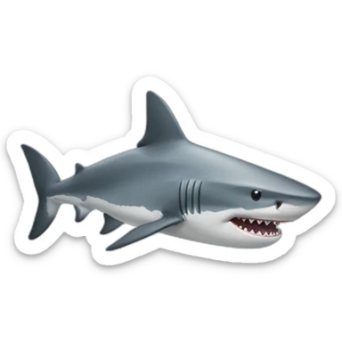 shark with no teeth sticker
