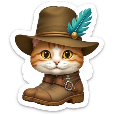 gatinho de botas sticker