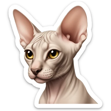 Sphynx with a little birthmark on his nose sticker