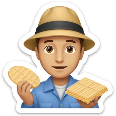 A mam delivering wafers fast sticker