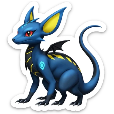 Shiny Salandit-Noivern-Umbreon-Hybrid (Full body) sticker