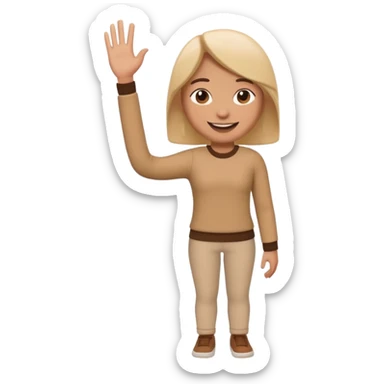 a single full body 3D bitmoji showing the action of contact us sticker
