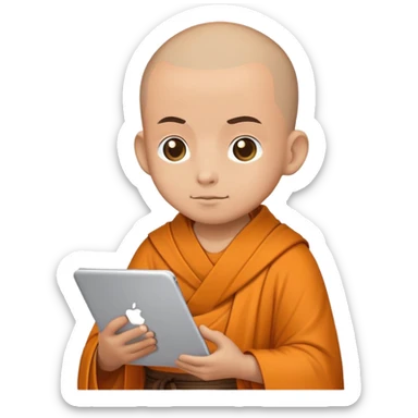 logo monk browsing internet sticker