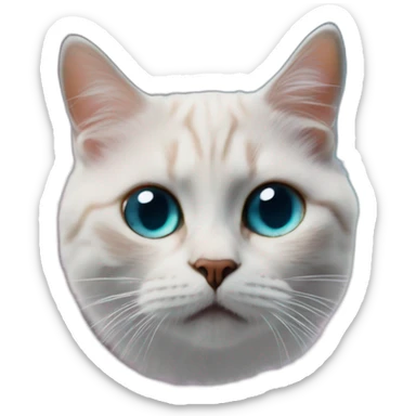 beautiful realistic nebula in outer space behind small cat face sticker