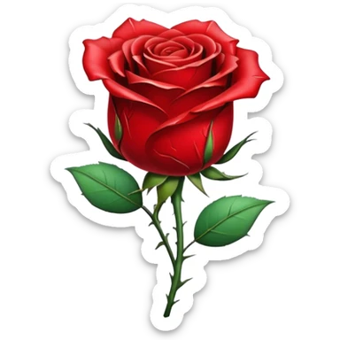 a wilting rose wrapped around a broken heart sticker