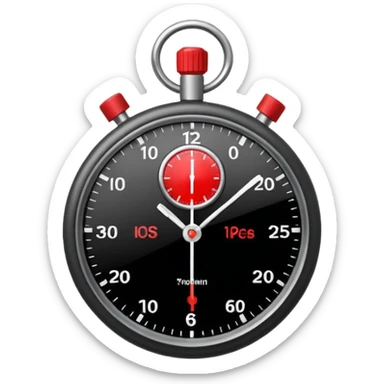 black stopwatch  sticker