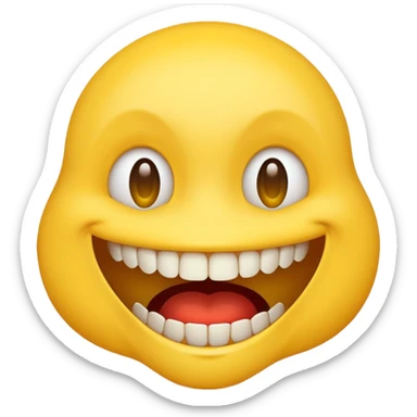 Weird creepy smile emoji sticker