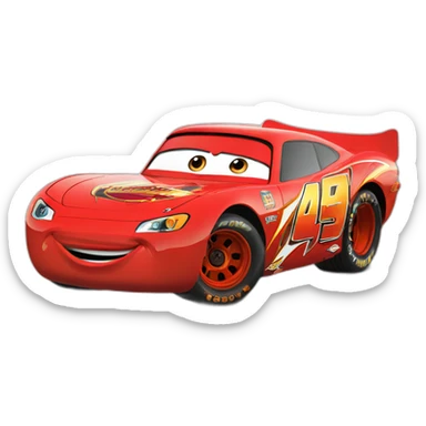 Flash mcqueen from cars movie sticker